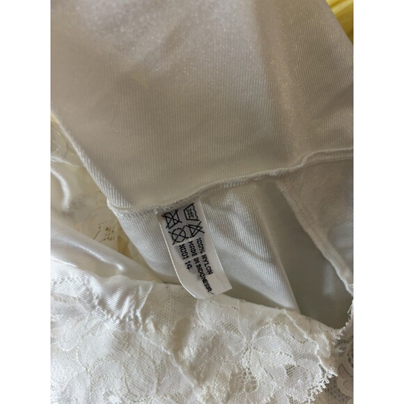 Vintage 60s Babydoll Cami Top M Lace Womens Coquette Y2K Romantic Gothic White - Picture 5 of 13